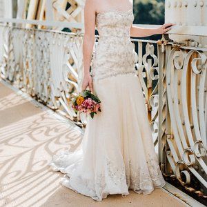 Vintage Jim Hjelm Beaded Wedding Gown